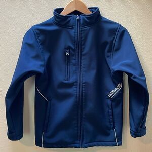 Warrior zip up jacket.  Fleece lined. Zip pockets. Size youth large. Hockey.